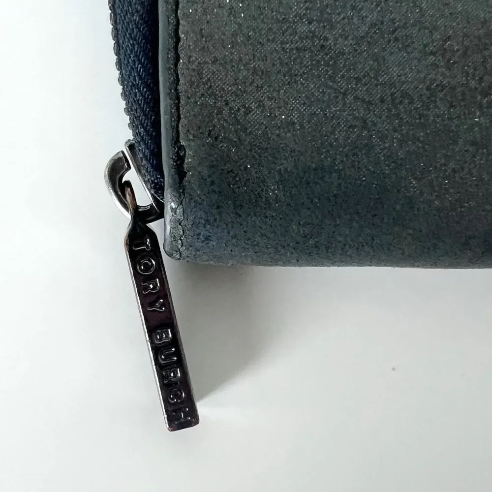 Tory Burch Grey Metallic Wallet